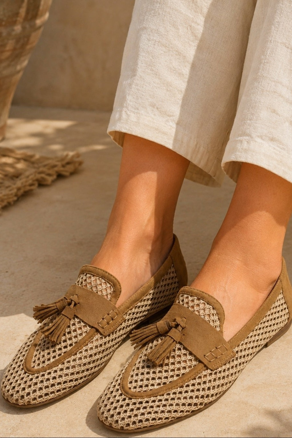 Maluna camel loafers